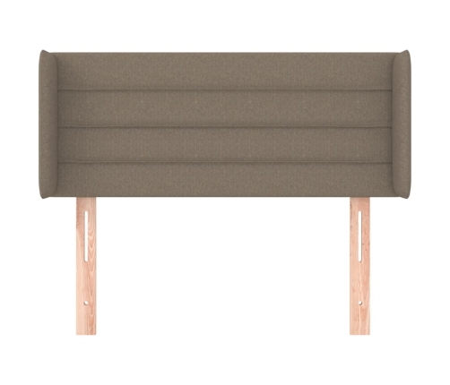 Cabecero de tela gris taupe 103x16x78/88 cm