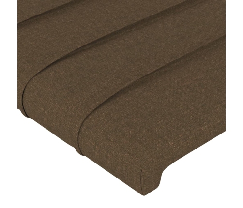 Cabecero de tela gris oscuro 147x16x78/88 cm