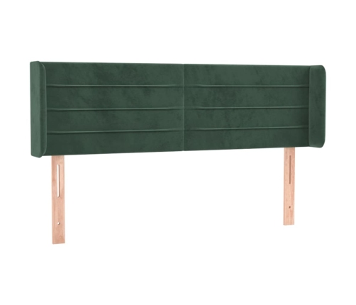 vidaXL Cabecero de terciopelo verde oscuro 147x16x78/88 cm