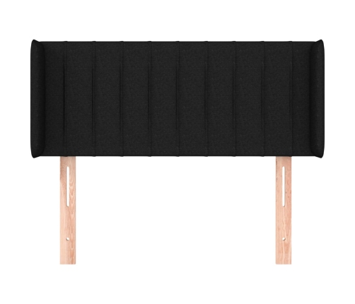 Cabecero de tela negro 93x16x78/88 cm