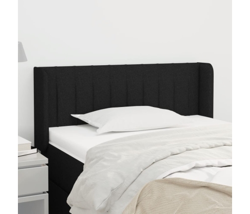 Cabecero de tela negro 93x16x78/88 cm