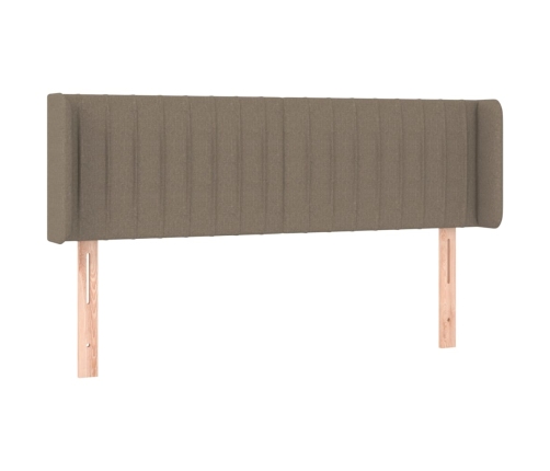 Cabecero de tela gris taupe 147x16x78/88 cm