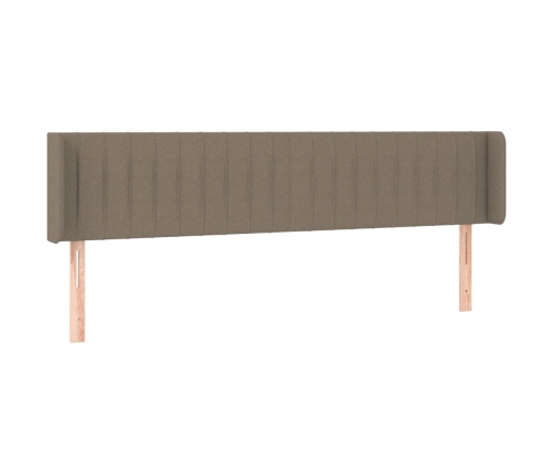 vidaXL Cabecero de tela gris taupe 203x16x78/88 cm