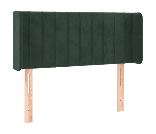 vidaXL Cabecero de terciopelo verde oscuro 93x16x78/88 cm