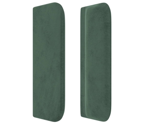 vidaXL Cabecero de terciopelo verde oscuro 93x16x78/88 cm