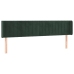 Cabecero de terciopelo verde oscuro 203x16x78/88 cm