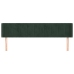 Cabecero de terciopelo verde oscuro 203x16x78/88 cm