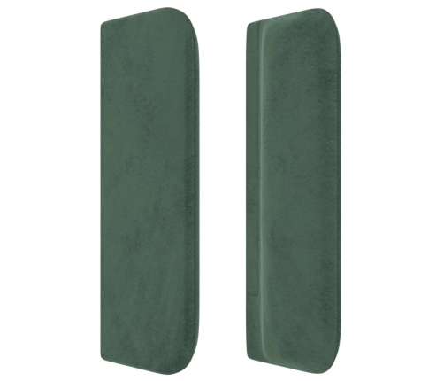 Cabecero de terciopelo verde oscuro 203x16x78/88 cm