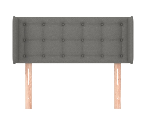 vidaXL Cabecero de tela gris oscuro 83x16x78/88 cm