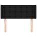 Cabecero de tela negro 103x16x78/88 cm