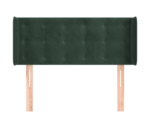 Cabecero de terciopelo verde oscuro 83x16x78/88 cm