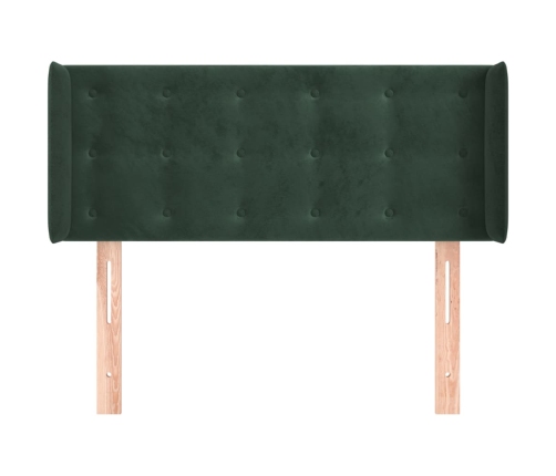 Cabecero de terciopelo verde oscuro 93x16x78/88 cm