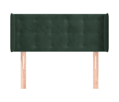 Cabecero de terciopelo verde oscuro 103x16x78/88 cm