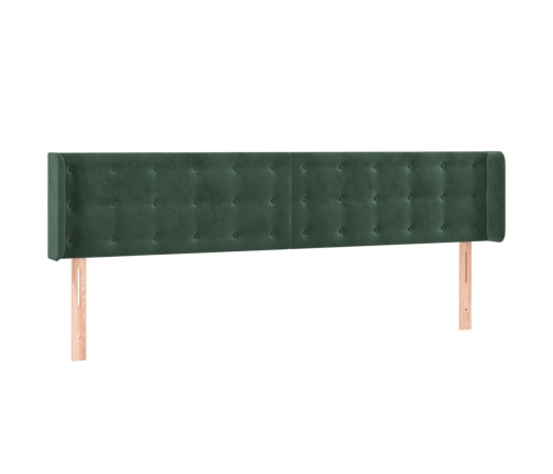 vidaXL Cabecero de terciopelo verde oscuro 163x16x78/88 cm