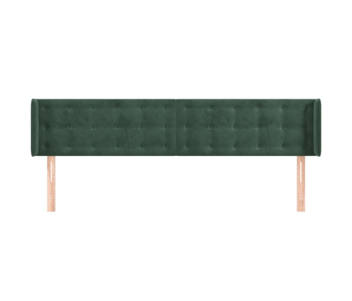 vidaXL Cabecero de terciopelo verde oscuro 163x16x78/88 cm