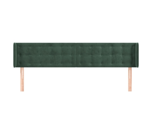 vidaXL Cabecero de terciopelo verde oscuro 183x16x78/88 cm