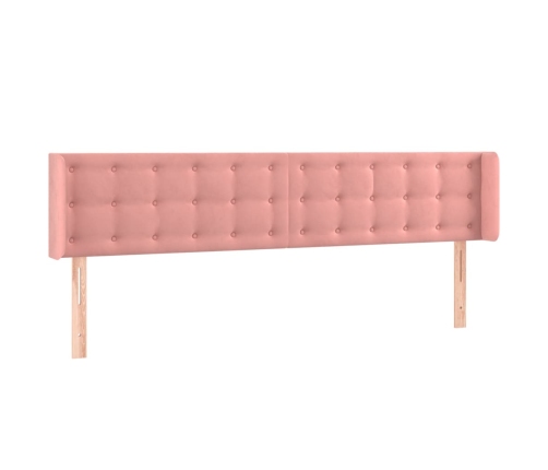 vidaXL Cabecero de terciopelo rosa 203x16x78/88 cm