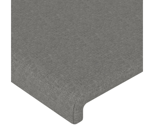 vidaXL Cabecero con orejas de tela gris oscuro 183x16x118/128 cm