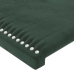 vidaXL Cabecero con orejas de terciopelo verde oscuro 203x16x118/128cm