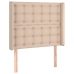 Cabecero con orejas cuero sintético capuchino 93x16x118/128 cm