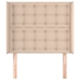 Cabecero con orejas cuero sintético capuchino 93x16x118/128 cm
