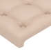 Cabecero con orejas cuero sintético capuchino 93x16x118/128 cm