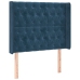 Cabecero con orejas de terciopelo azul oscuro 103x16x118/128 cm