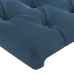 Cabecero con orejas de terciopelo azul oscuro 103x16x118/128 cm
