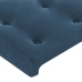 Cabecero con orejas de terciopelo azul oscuro 93x16x118/128 cm