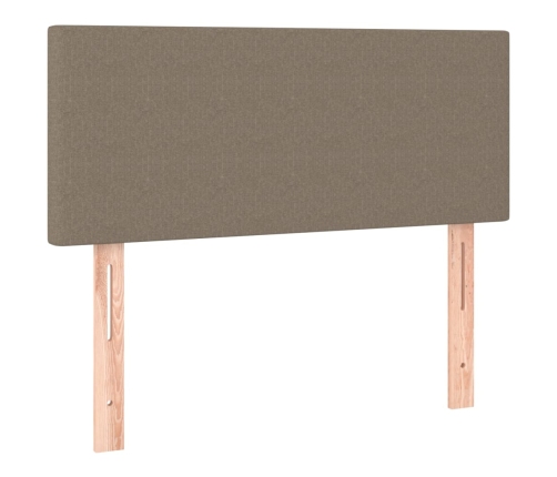 Cabecero con LED de tela gris taupe 80x5x78/88 cm