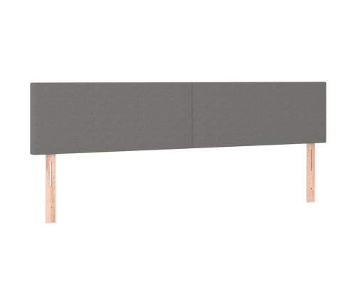 Cabecero con LED de tela gris oscuro 180x5x78/88 cm