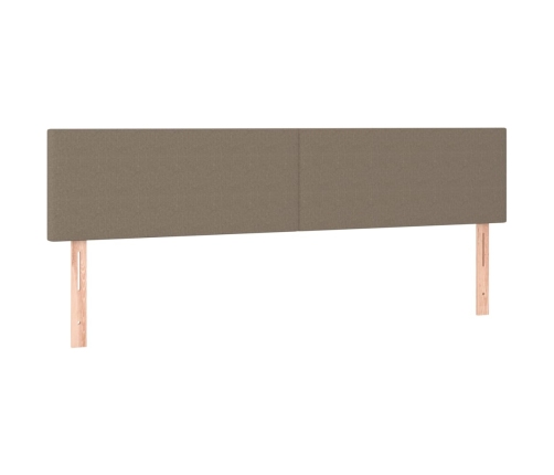 Cabecero con LED de tela gris taupe 180x5x78/88 cm