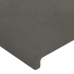 Cabecero con LED de terciopelo gris oscuro 80x5x78/88 cm