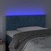 Cabecero con LED de terciopelo azul oscuro 80x5x78/88 cm