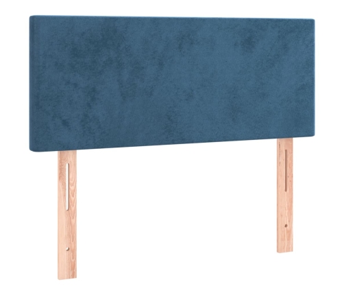 Cabecero con LED de terciopelo azul oscuro 80x5x78/88 cm