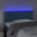 Cabecero con LED de terciopelo azul oscuro 90x5x78/88 cm