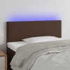 Cabecero con LED cuero sintético marrón 80x5x78/88 cm