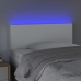 Cabecero con LED cuero sintético blanco 90x5x78/88 cm