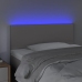 Cabecero con LED cuero sintético gris 90x5x78/88 cm