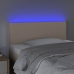 Cabecero con LED cuero sintético color capuchino 90x5x78/88 cm