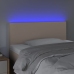 vidaXL Cabecero con LED cuero sintético color capuchino 100x5x78/88 cm