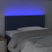 Cabecero con LED de tela azul 80x5x78/88 cm