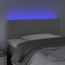 Cabecero con LED de terciopelo gris claro 80x5x78/88 cm