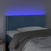 Cabecero con LED de terciopelo azul oscuro 80x5x78/88 cm