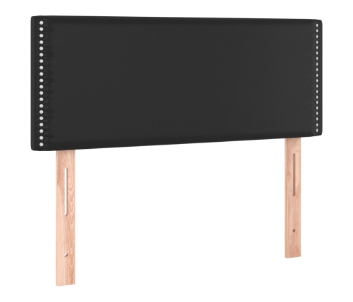 Cabecero con LED cuero sintético negro 90x5x78/88 cm