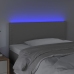 Cabecero con LED cuero sintético gris 90x5x78/88 cm