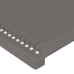 Cabecero con LED cuero sintético gris 90x5x78/88 cm