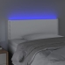 Cabecero con LED cuero sintético blanco 100x5x78/88 cm