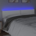 Cabecero con LED cuero sintético blanco 160x5x78/88 cm