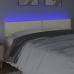 Cabecero con LED cuero sintético color crema 180x5x78/88 cm